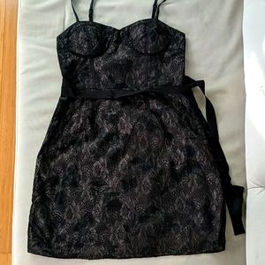 American Eagle - Black lace mini dress - Size 4
